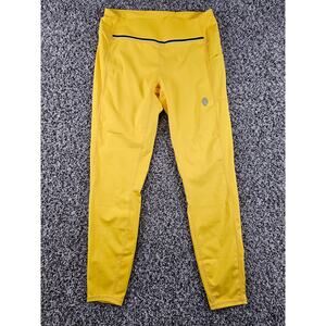 Piqidig Womens Sz L Ankle Length Athletic Leggings Bright Yellow